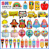 Cross-border Back-to-school Season Balloon Crayon Box Bag Pencil Shape Aluminum Film Balloon Opening Party Welcome to School Decoration