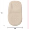 Silicone Heel Pad, Arch Pad, Soft Particle Massage Orthopedic Insole for Men and Women, Self-Adhesive Invisible Anti-Slip Shock Absorption Half Size