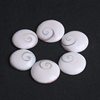 Wholesale natural sun shell stone round thread conch shell pendant small size hard shell fossil necklace