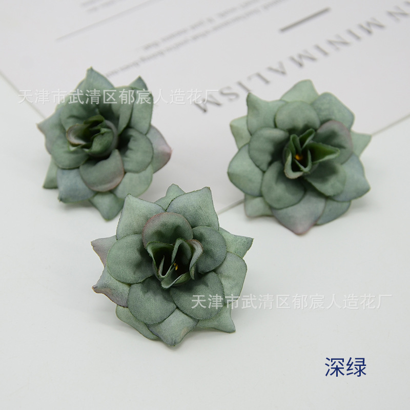 diy仿真绒布玫瑰花朵绢花假花婚庆装饰花金色角玫花头戏曲头花