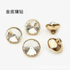 New Metal Button Diamond Buckle with Rhinestone Gold Round Button Shirt Decoration All-match Suit Button