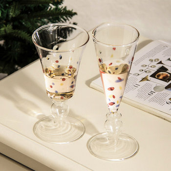 Light Luxury French Romantic Goblet Heat-Resistant High Borosilicate Glass Tall and Short Champagne Glass Cocktail Glass