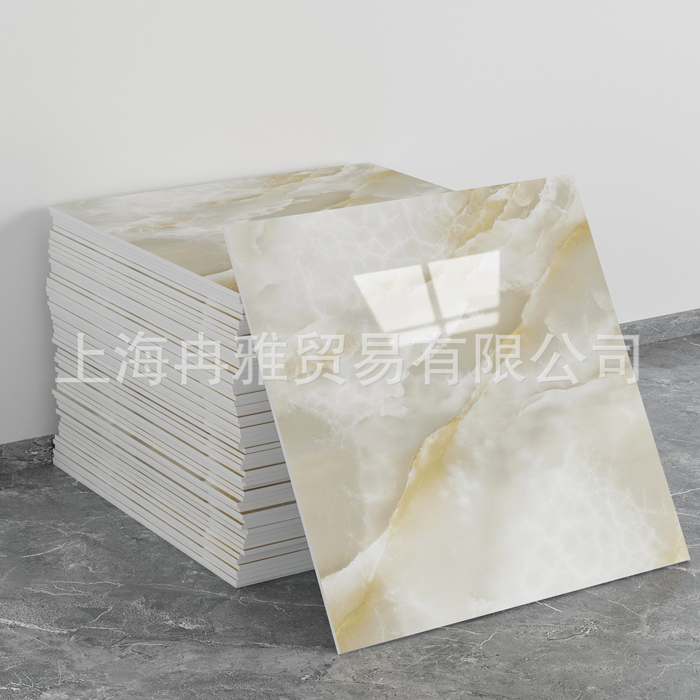 跨境外贸仿大理石鎏金3d墙面翻新装饰贴纸防油防水墙纸自粘瓷砖贴