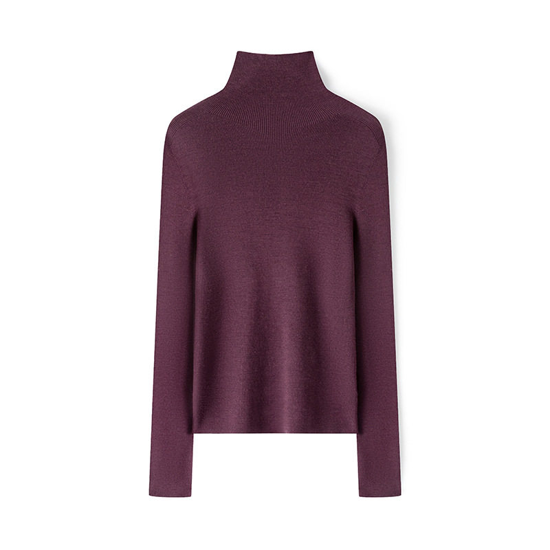 秋冬上新女装岛精无缝机洗美丽诺羊毛衫新澳纱线修身针织衫打底衫