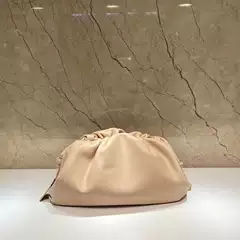 Carefully selected 2025 genuine leather women's bag, shoulder crossed dumpling bag, hand-held bag, cowhide cloud bag, pleated armpit bag