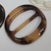 Amber-Colored Resin Oval-Shaped Button with a Light Coffee Color, Oil-Drip Oval Three-Step Buckle, Japanese-Style Buckle, Shoe Buckle