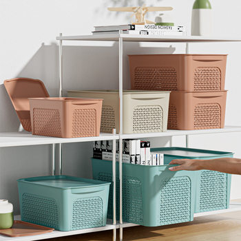 Desktop Sundries Storage Box Japanese Style Storage Basket Plastic Snacks Bathroom Cosmetics Toiletries Finishing Storage Basket