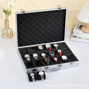 New 18-Bit Satchel Aluminum Alloy Watch Display Box Watch Storage International Style Metal Watch Box Aluminum Satchel