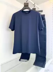 Nanyou Factory High Version 25P T-shirt Correct Version Triangle Embellishment Men's Pujia High-end Crewneck Short Sleeve