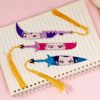 Cross-Border Knife-Shaped Demon Hunters K-Pop Demon Hunters Themed Acrylic Tassel Bookmark