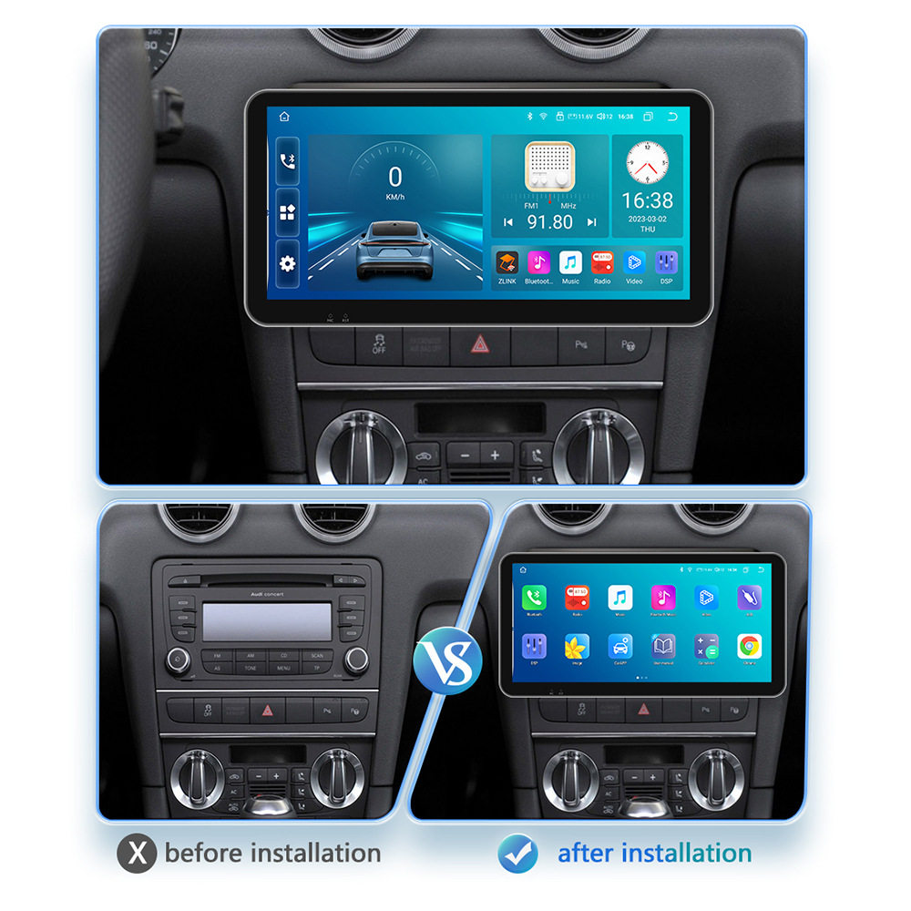 10.33inch Suitable for 03-13 Audi A3 Car Android Gps Navigation Wireless Carplay Central Control Car Machine