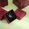 Spot Red Twill Jewelry Box High-end Vintage Earrings Earrings Necklace Jewelry Box Ring Badge Gift Box