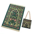 Dark Green New Flower Bag Blanket