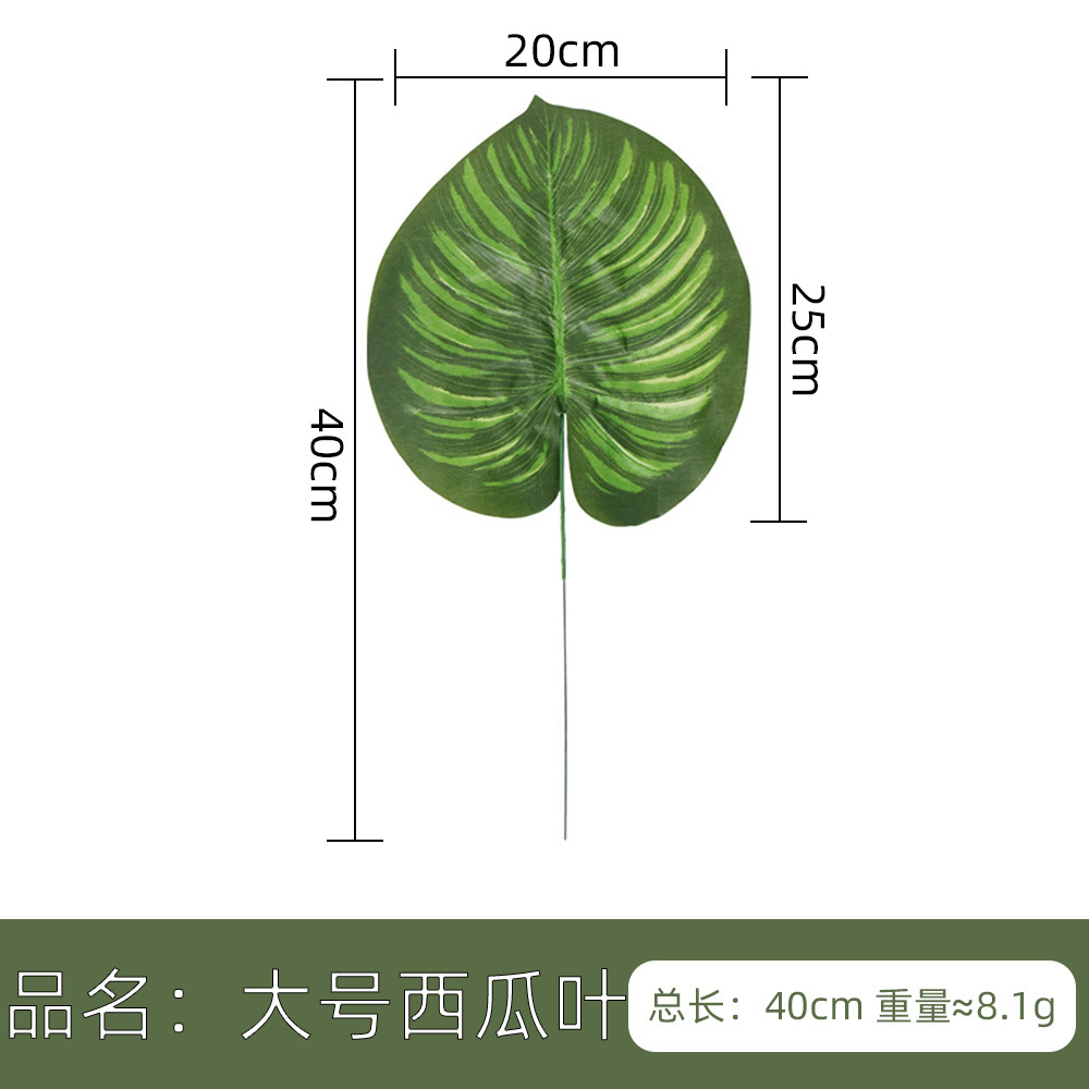 仿真人造植物叶子 单片绿叶春雨叶美人蕉 北欧家居风插花装饰配材