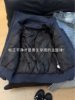 Navy Blue White Duck down Winter Jacket American Bomber Jacket Women's down Jacket Men's Stand Collar Short Style