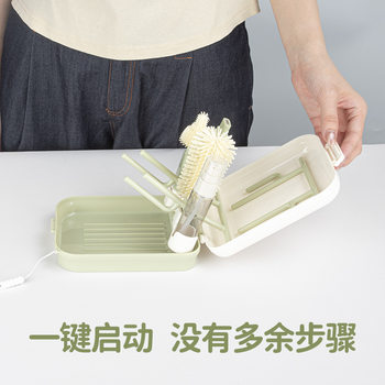 Baby Bottle Cleaning Brush Portable Travel Set Baby Bottle Cleaning Brush Baby Bottle Brush Drain Rack Silicone Brush