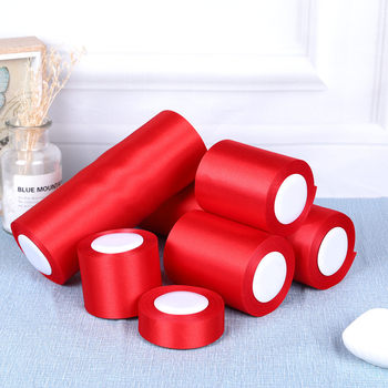 Red Ribbon Webbing Gift Wrapping Baking Ribbon Wedding Celebration Red Ribbon Silk Ribbon Car Red Streamer Red Cloth Strip
