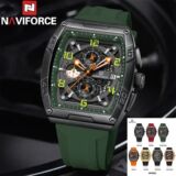Мужские кварцевые часы NAVIFORCE watch с новым силиконовым ремешком, светящиеся водонепроницаемые спортивные часы от производителя оптом