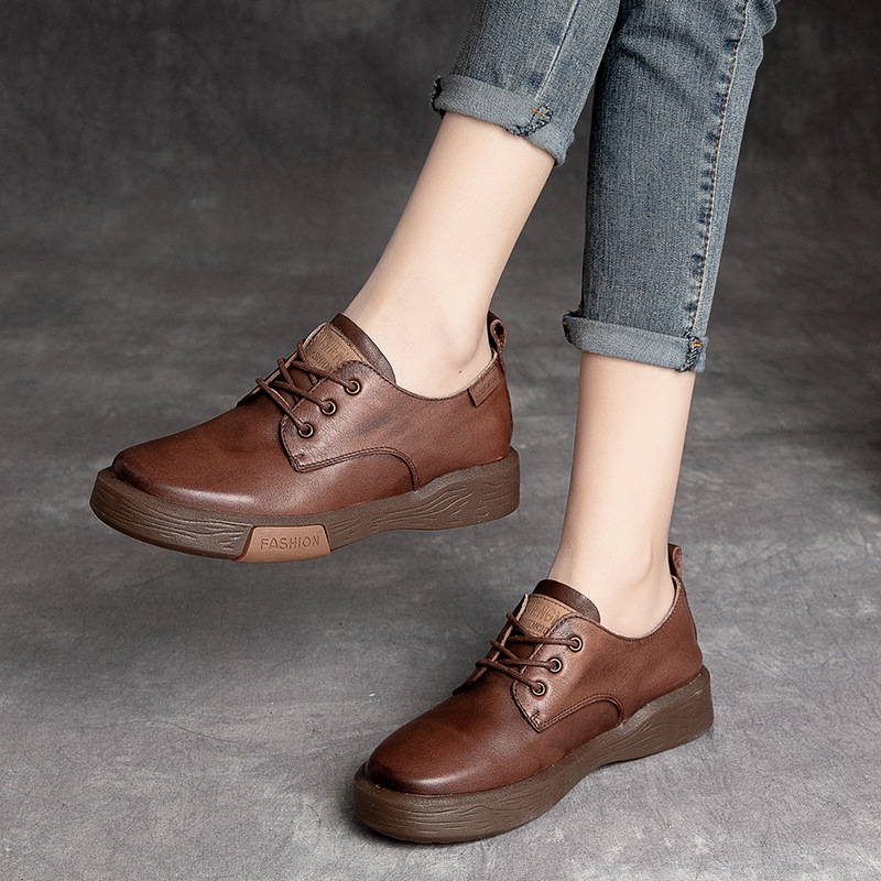 Giày Boot Martin Nữ Chất Liệu Da Bò Thoáng Khí