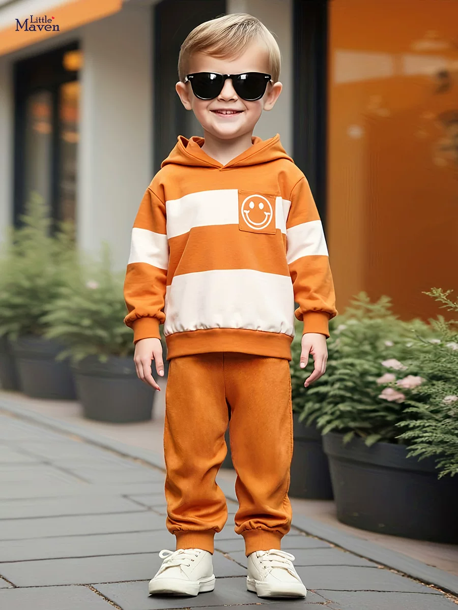 Ensemble garçon automne, ensemble sweat à capuche enfant mode, tenue manche longue à capuche