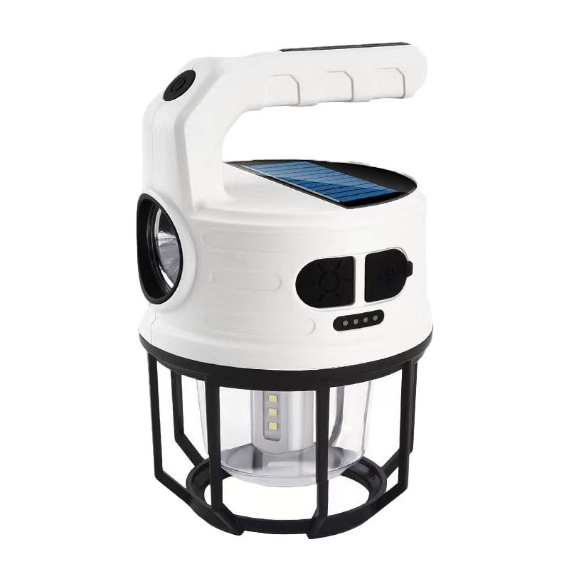 New solar camping lamp multifunctional atmosphere lamp strong light portable lamp outdoor charging camping emergency lighting