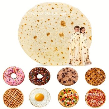 Jit generation hair cross-border Mexican pancake simulation food blanket interesting food blanket bedding blanket