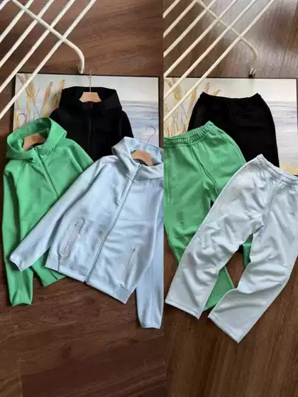 Spring and Autumn 2024 New Leisure Sports Air Layer Hooded Jacket Coat and Sweatpants suit 454 and 461