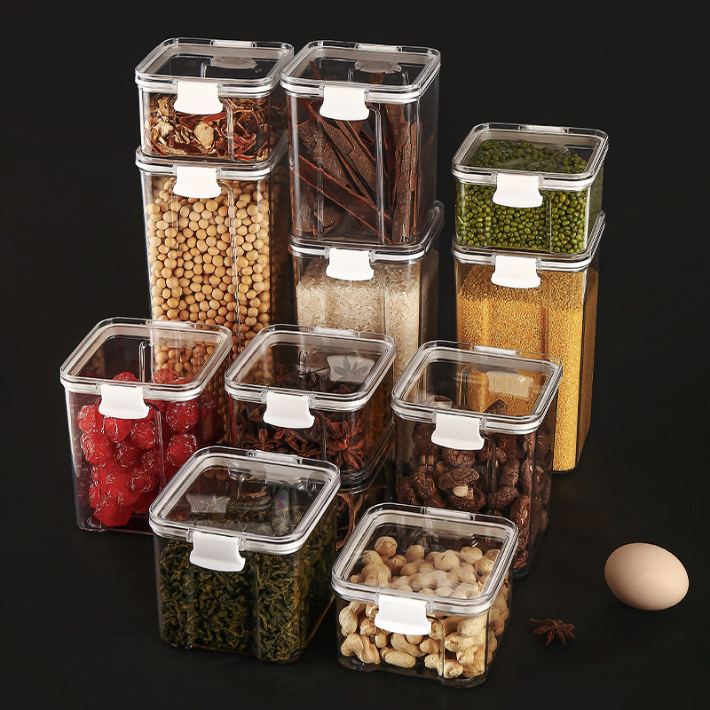Cereal Sealed Tank Kitchen Storage Tank Food Grade Transparent Storage Box Snacks Cereal Storage Tank