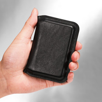 Niubing Magnetic Card Bag Men's Leather ID Bag High-end Multi-card High-end Anti-theft Brush Ultra-thin Card Case