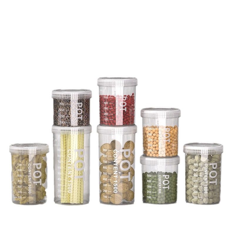 Sealed Large Transparent Plastic Sealed Jar Grain Storage Jar Household Food Dry Goods Storage Box Snack Storage Jar