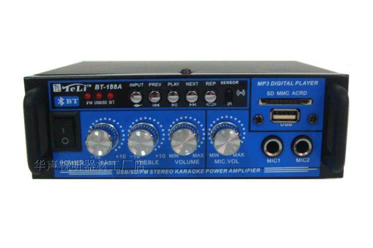 Bluetooth Power Amplifier Household High-Power Mini Small Power Amplifier 220V12 Volt Car Plug-In Card Fm Radio Power Amplifier