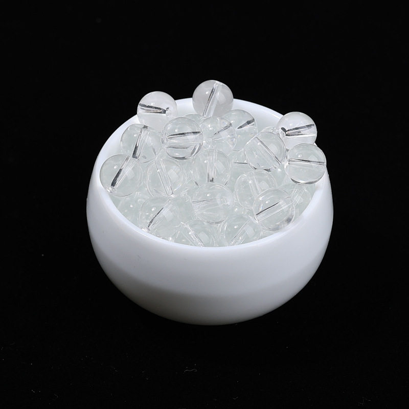 玻璃仿玉圆珠纯色散珠手工diy玉髓手链项链散珠子琉璃珠饰品配件