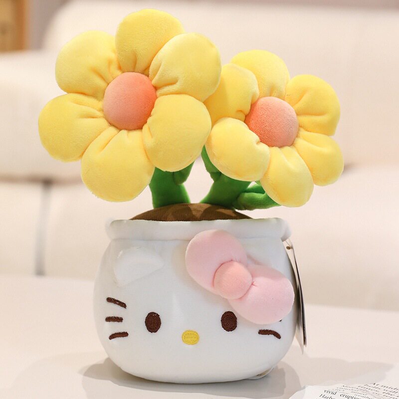 ハローキティの鉢植え イエロー