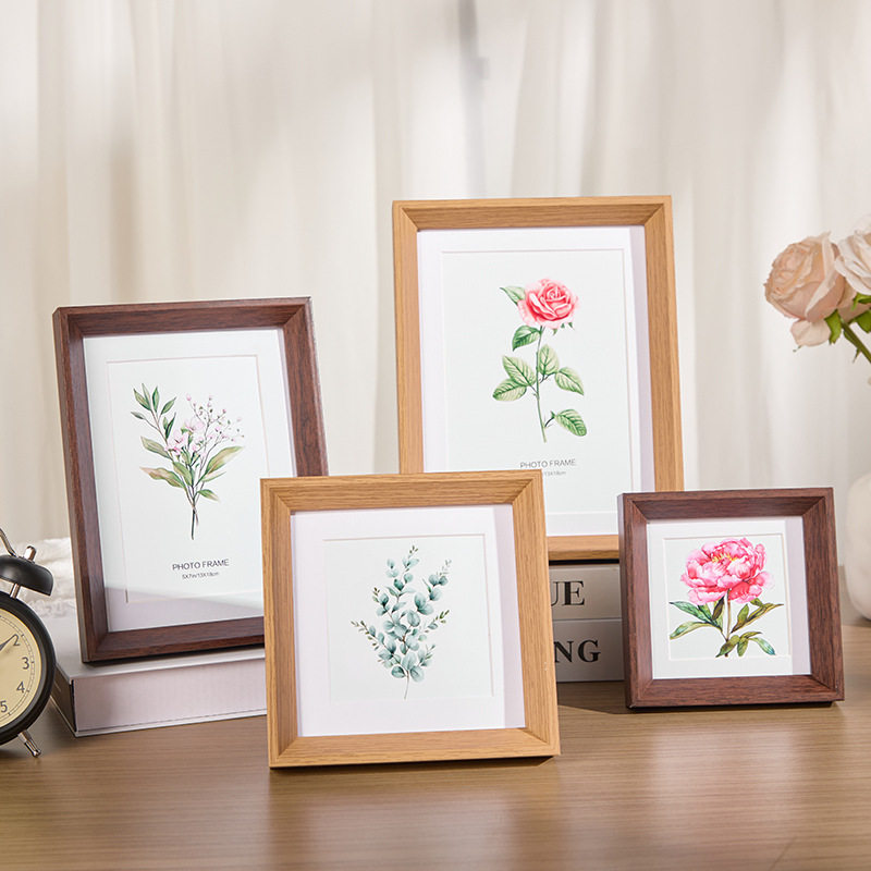 Customizable Empty Photo Frame 6810inch A3 A4 Photo Wall Display Tabletop Wall-Mounted Wooden Strip Cardboard Framing Picture Frame Wholesale