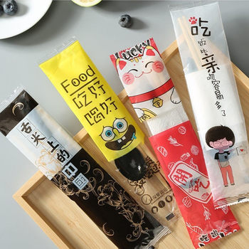 Independent packaging disposable chopsticks four-piece set of four-in-one suit tableware package take-out packaging chopsticks bamboo chopsticks free shipping