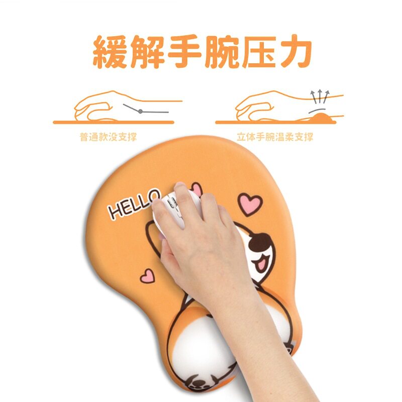 Corgi Silicone Wrist Mouse Pad Cute Wrist Pad Comfortable Palm Wrist Holder for Men and Women Computer Keyboard Holder Personalized Creative