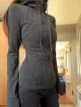 Black hooded jacket