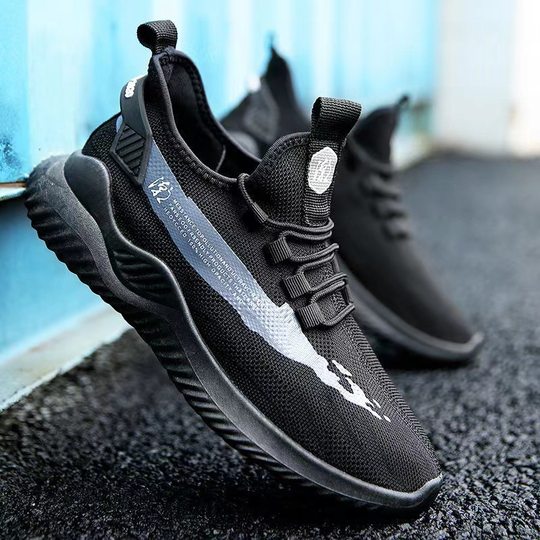 Cross-Border Men's shoes casual sneaker trendy all-match coconut shoes lightweight breathable student flying woven fashion shoes factory wholesale