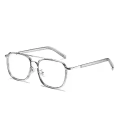 Pure Titanium Electroplated Plate Frame Glasses Jay Chou Dabao Sword Small Face Women's Eyebrow Frame Eyebrow Frame Fashion Plain