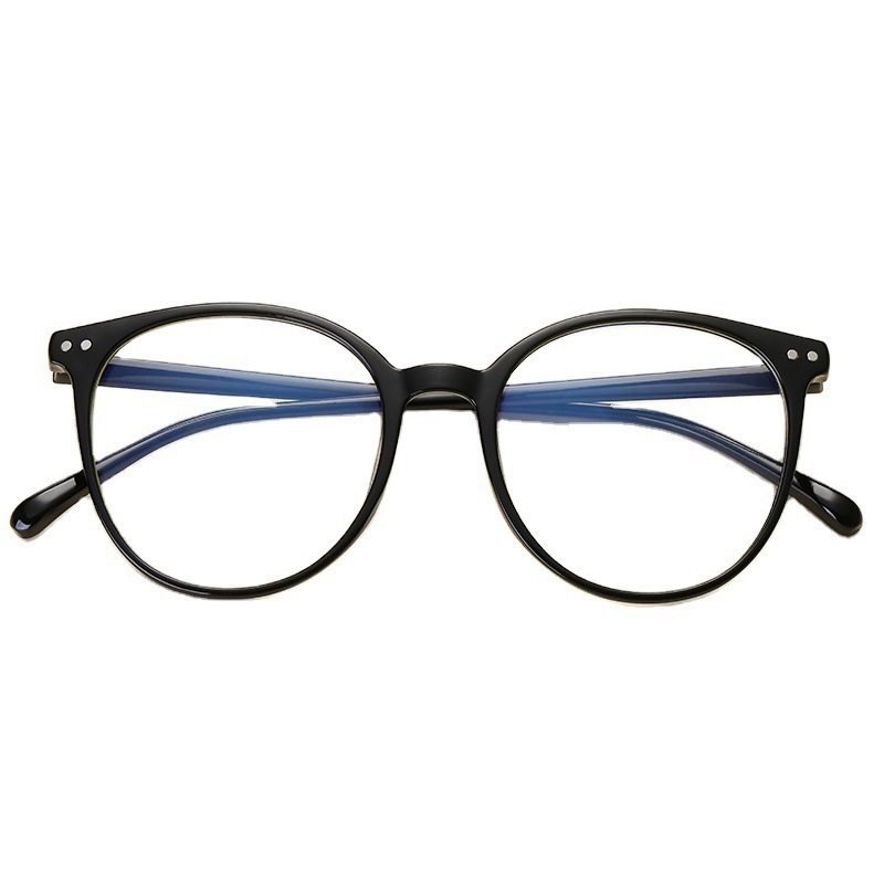 Literary round frame anti-blue light glasses women's foreign trade cross-border quick sale flat frame trend retro myopia frame wholesale