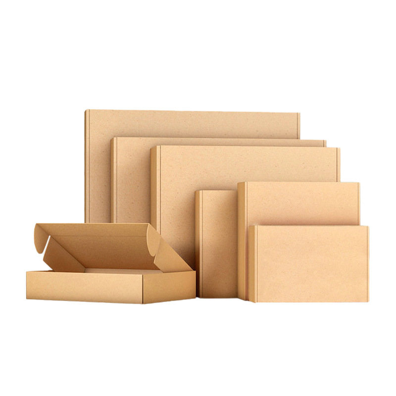 Flying machine box in stock wholesale kraft paper box clothing underwear packaging box shoe box express box corrugated box printing