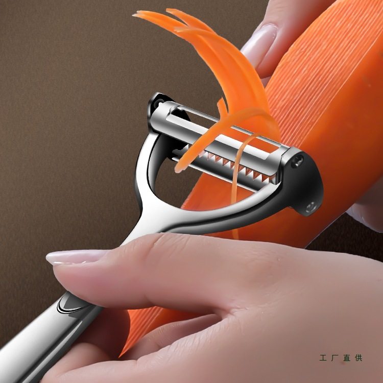 Stainless Steel Peeling Knife Peeler Multifunctional Potato Peeling and Shredding Artifact Kitchen Fruit and Vegetable Peeling and Peeling Knife