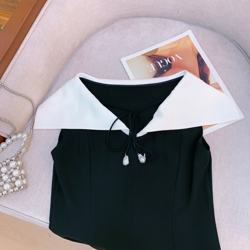 Đầm ôm body nữ cổ trễ vai lệch vai chất liệu satin bóng cao cấp dáng đuôi cá xẻ tà — Hắc Tùng Mặc