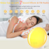 Colorful wake-up light simulates sunrise and sunset RGB atmosphere light cross-border bedroom bedside light white noise night light