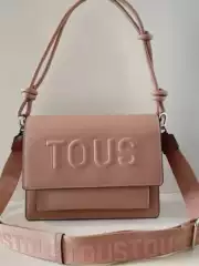 2025 New Cross-border Women's Bag Peach Silk Bear Medium Flip Taupe Synthetic Leather Crossbody Bag