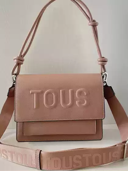 2025 New Cross-border Women's Bag Peach Silk Bear Medium Flip Taupe Synthetic Leather Crossbody Bag