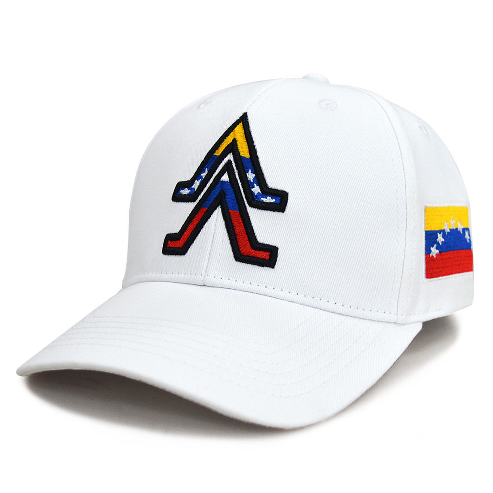 跨境热销棒球帽刺绣字母委内瑞拉国旗帽子外贸爆款户外运动活动帽