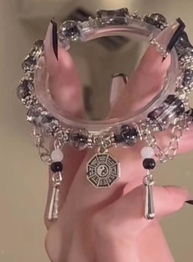 小红书同款太极八卦手串新中式道家手链国风道系小众复古闺蜜手串