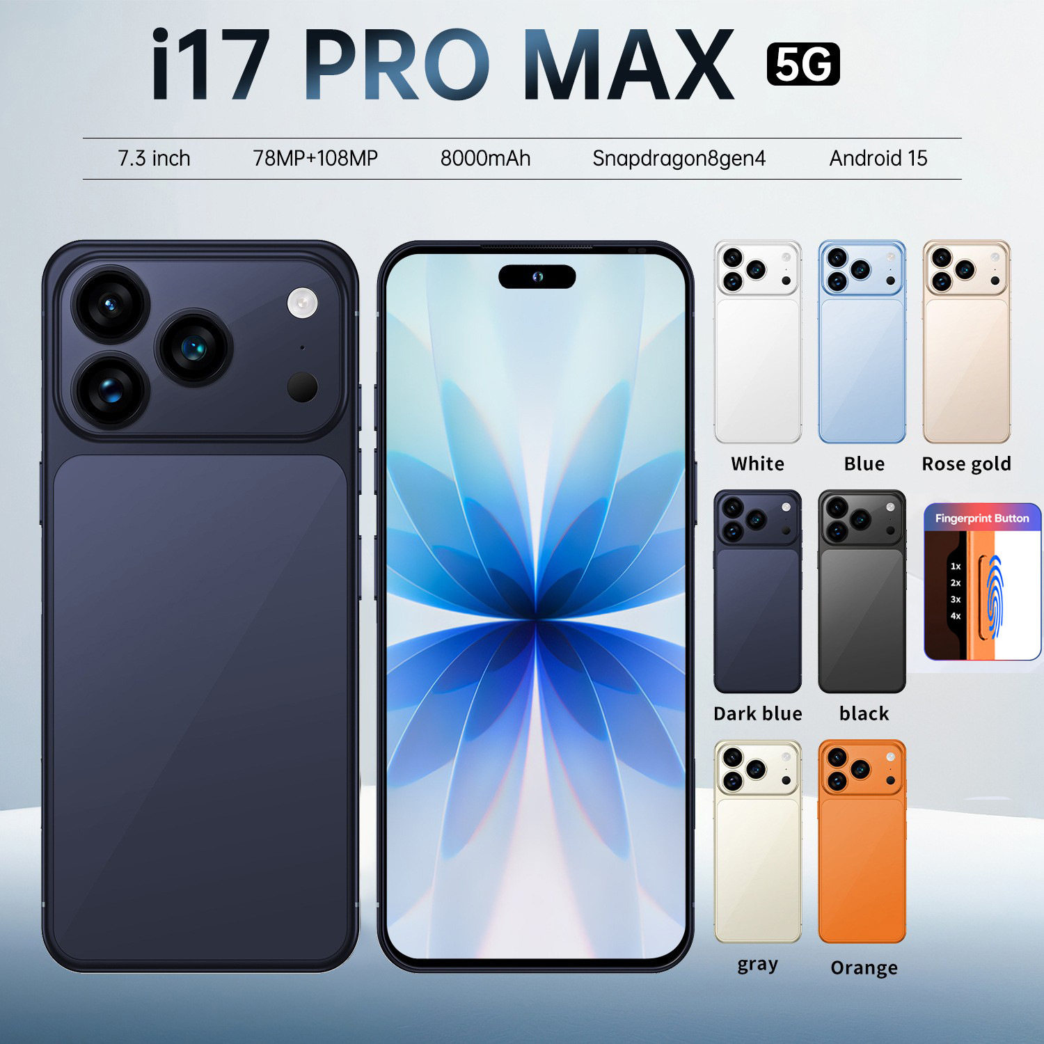 Трансграничный взрывной i17promax Android smart трансграничный мобильный телефон 5G сеть 4 + 64G с несколькими конфигурациями источник заводской оптовой продажи Изображение 1