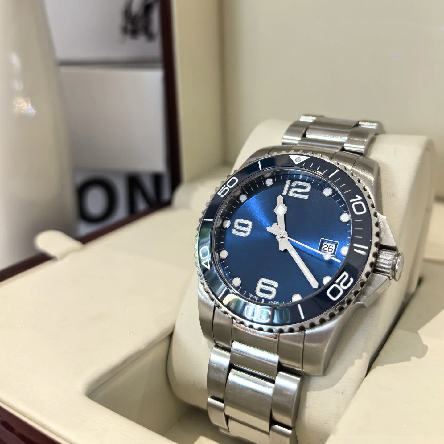 New Langjia Conka Business Solid Steel Band Three-Hand Quartz Movement Men's Calendar Watch Manufacturer Watch Wholesale